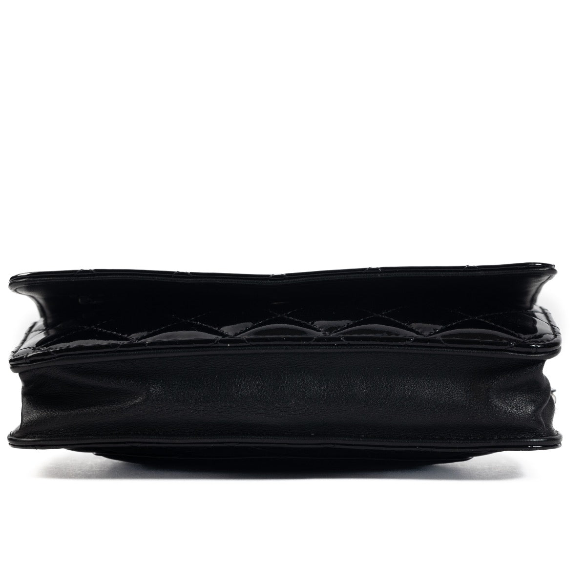 Shop 100% authentic second-hand Chanel Black Patent Leather Wallet On Chain on Labellov.com