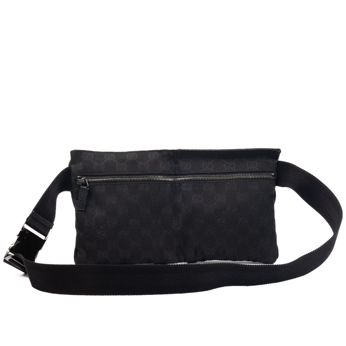 Shop safe online at Labellov in Antwerp, Brussels and Knokke this 100% authentic second hand Gucci Black Monogram Canvas Belt Bag