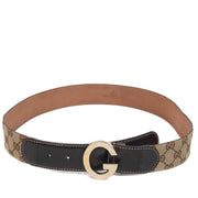 Shop 100% authentic second-hand Gucci Beige/Brown GG Canvas and Leather Buckle Belt on Labellov.com