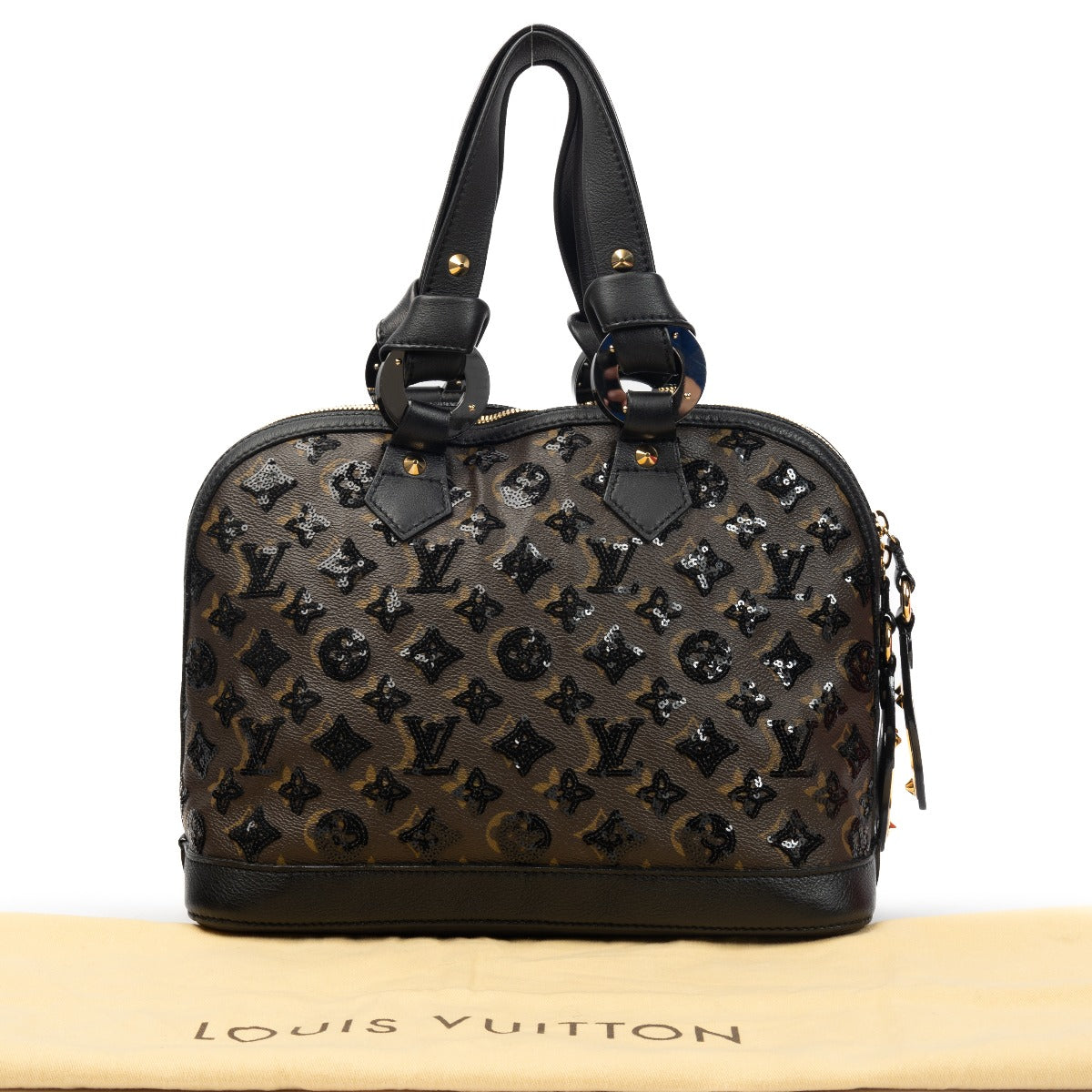 Louis Vuitton Monogram Eclipse Alma Noir Top Handle Bag