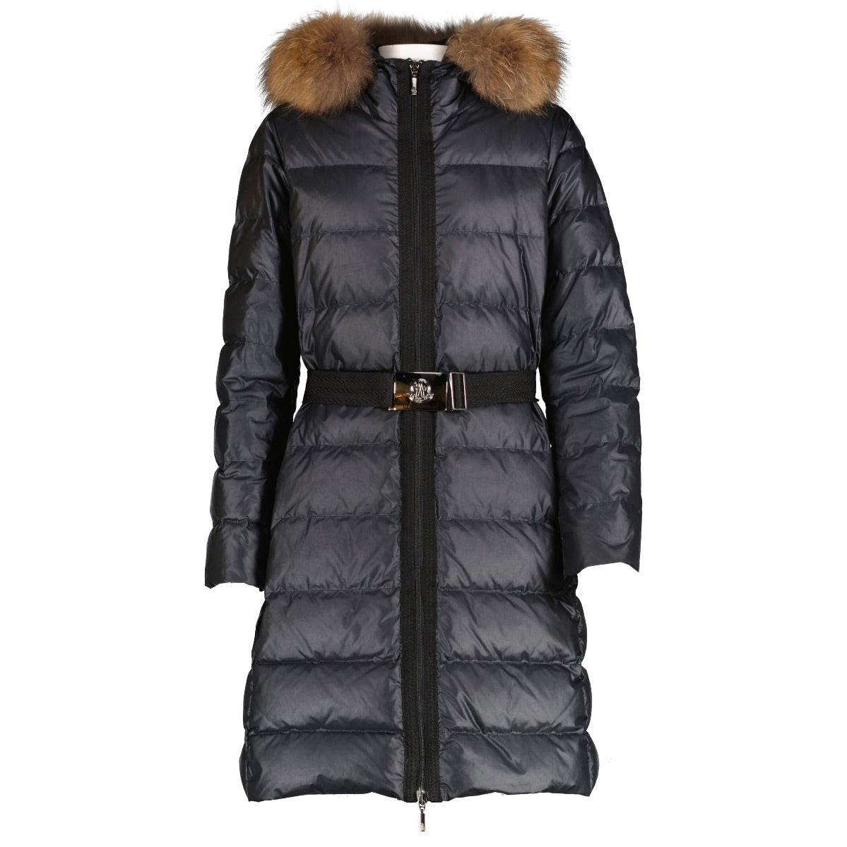 Moncler Black Nantesfur Long Down Jacket