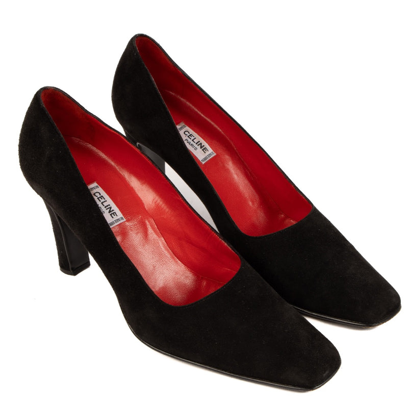 Shop 100% authentic second-hand Celine Black Suede Pumps - size 40,5 on Labellov.com