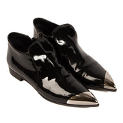 shop 100% authentic second hand Miu Miu Black Patent Leather Metal Tip Flats - Size 37 on Labellov.com