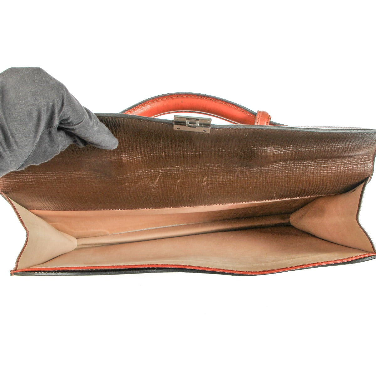 Delvaux Szekely 1992 Porte-documents Message en Cuir Marron