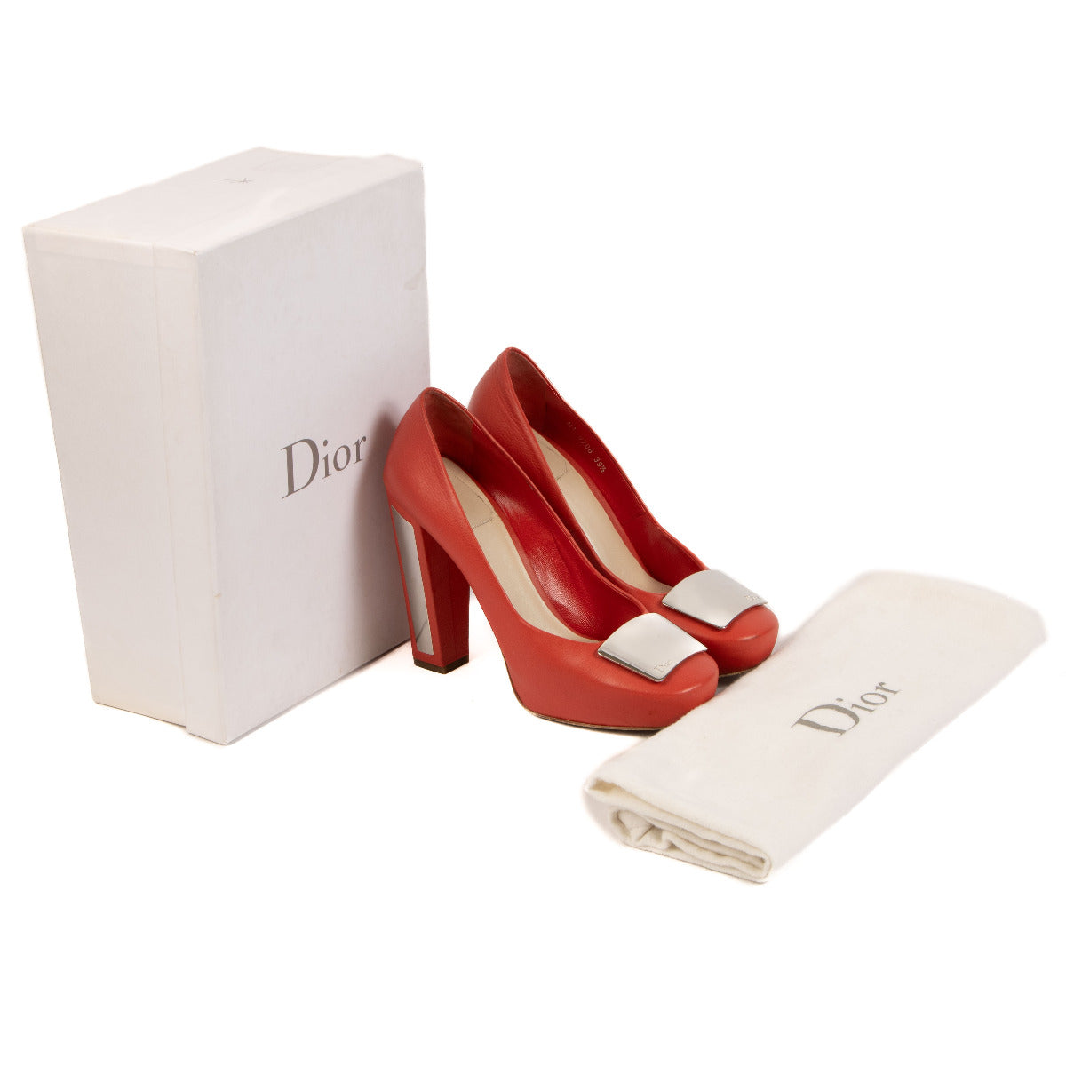 Christian Dior Red Platform Pumps - size 39.5