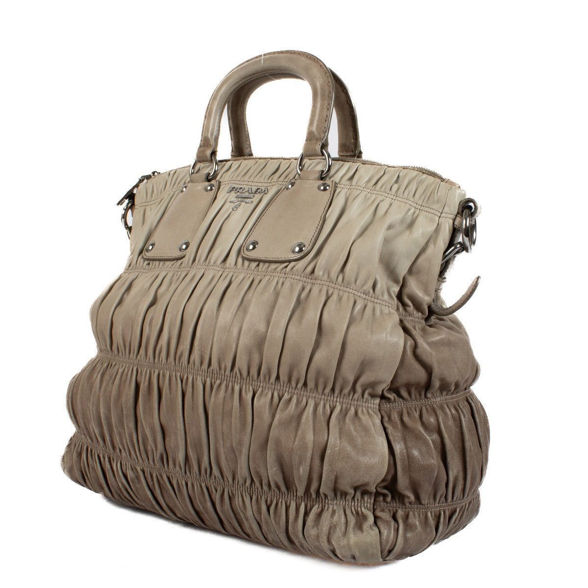Shop 100% authentic Prada Ombre Gaufre Napa Leather Tote Bag at Labellov.com.
