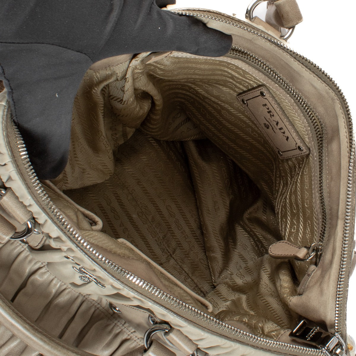 Shop 100% authentic Prada Ombre Gaufre Napa Leather Tote Bag at Labellov.com.