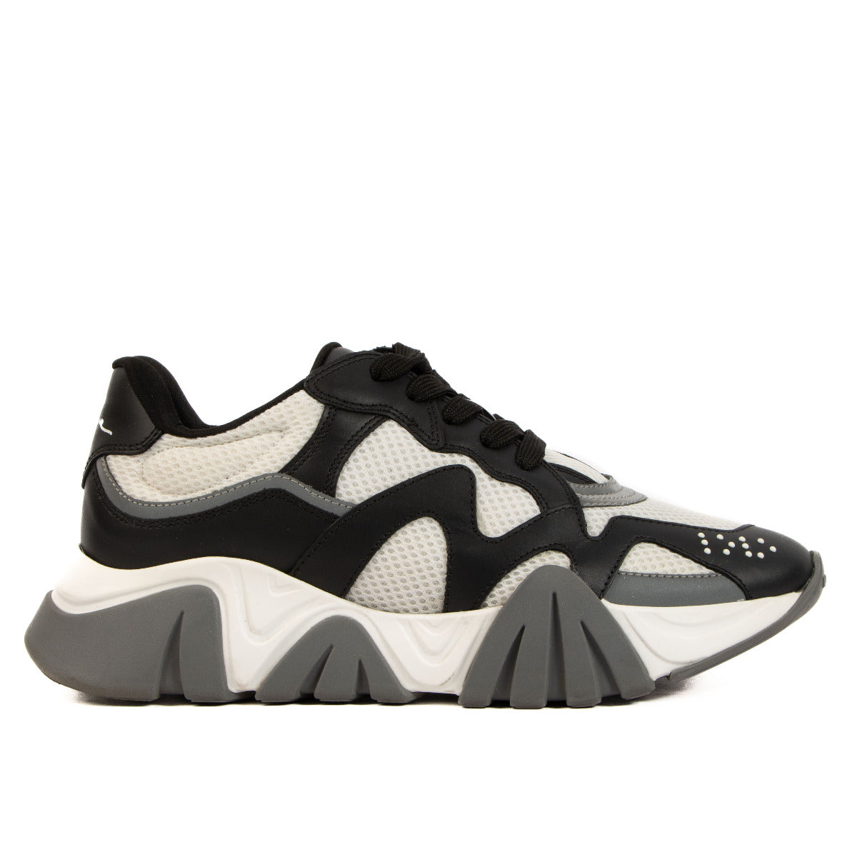 Versace Wit Zwart Mesh Squalo Sneakers - maat 39