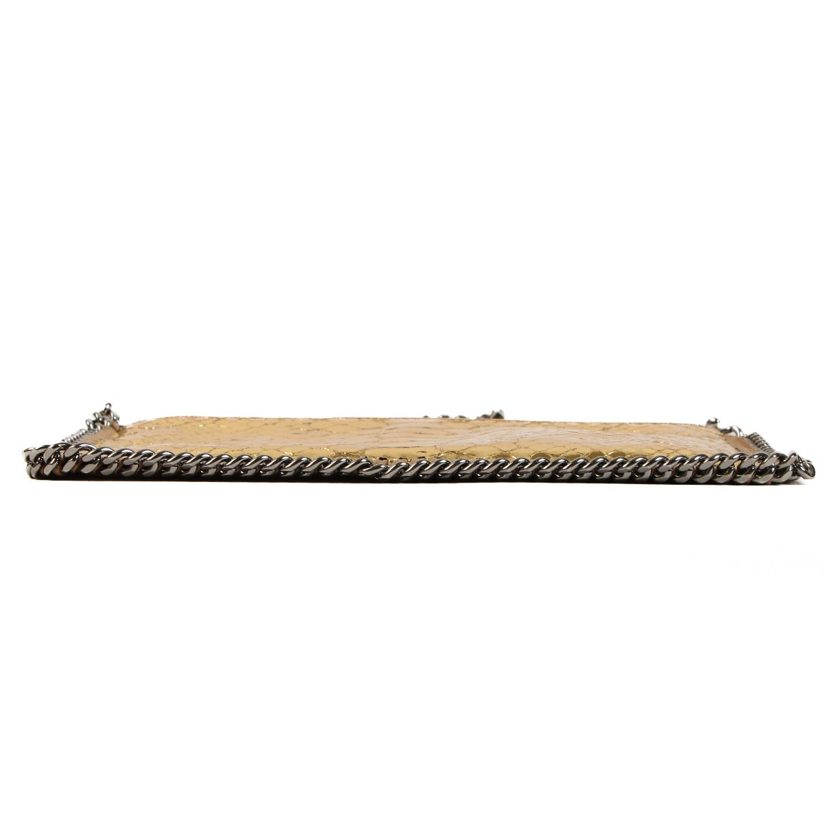 Stella McCartney Goudkleurige Python-effect Falabella Clutch met Ketting