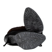Shop 100% authentic second-hand Giuseppe Zanotti Black Suede Mink Fur Ankle Boots in size 38 on Labellov.com