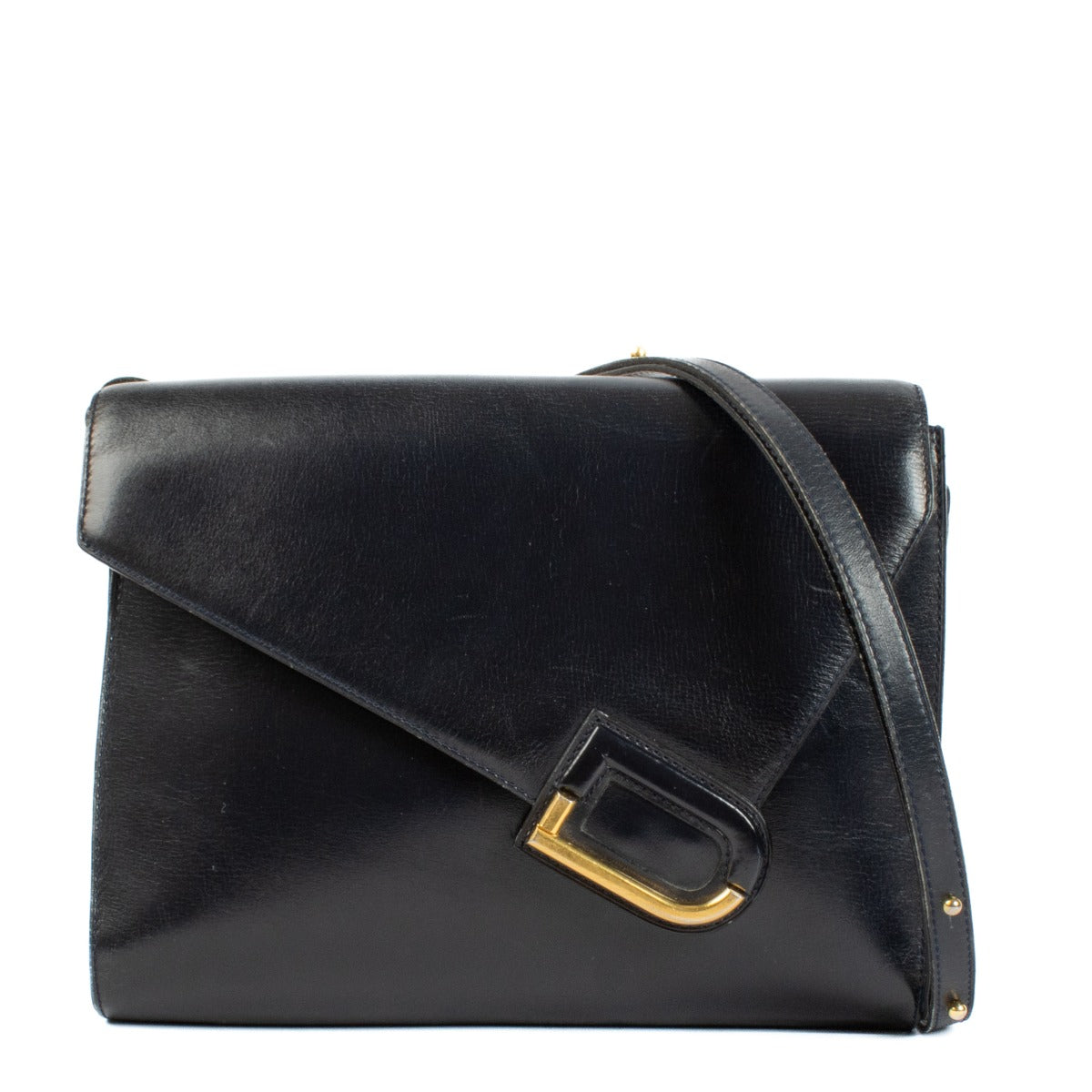 Shop safe online at Labellov in Antwerp and Knokke this 100% authentic second hand Delvaux Blue Box Crossbody Bag