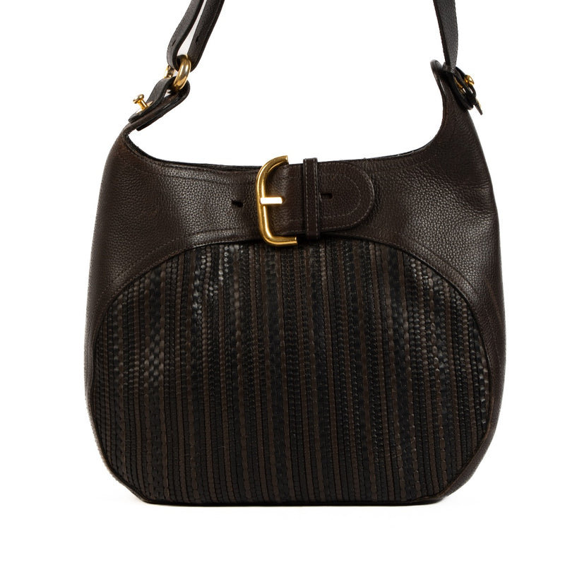 Shop 100% authentic second-hand Delvaux Brown Chardonnay Toile De Cuir Cross Body Bag on Labellov.com