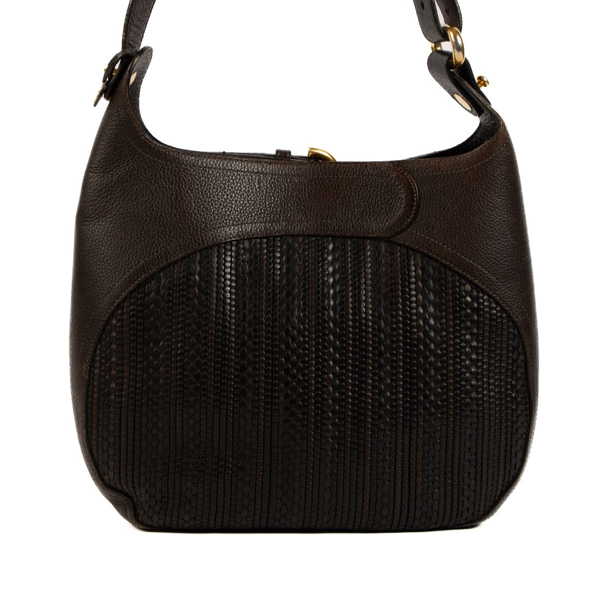 Shop 100% authentic second-hand Delvaux Brown Chardonnay Toile De Cuir Cross Body Bag on Labellov.com