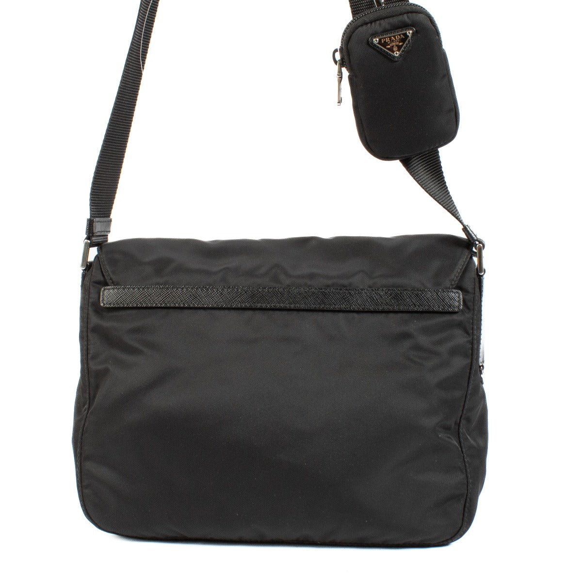 Shop 100% authentic Prada Black Re-Nylon Messenger Bag at Labellov.com.