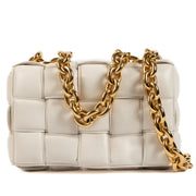 Shop 100% authentic second-hand Bottega Veneta Chalk Chain Cassette Crossbody on Labellov.com