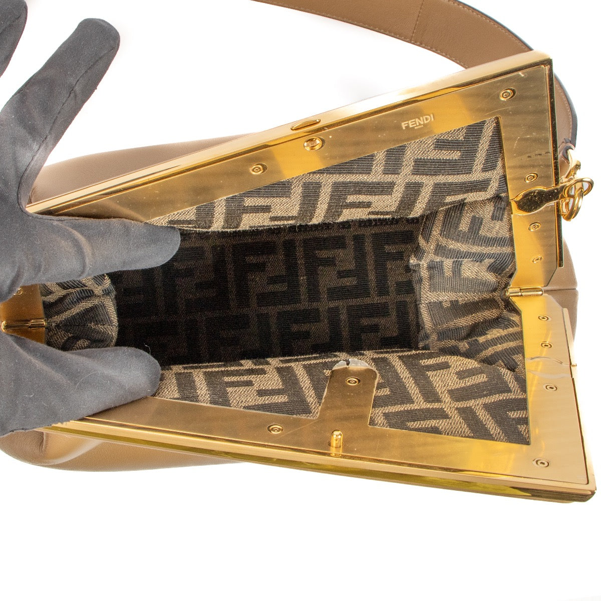 Shop 100% authentic second-hand Fendi Brown Nappa First Medium Bag on Labellov.com