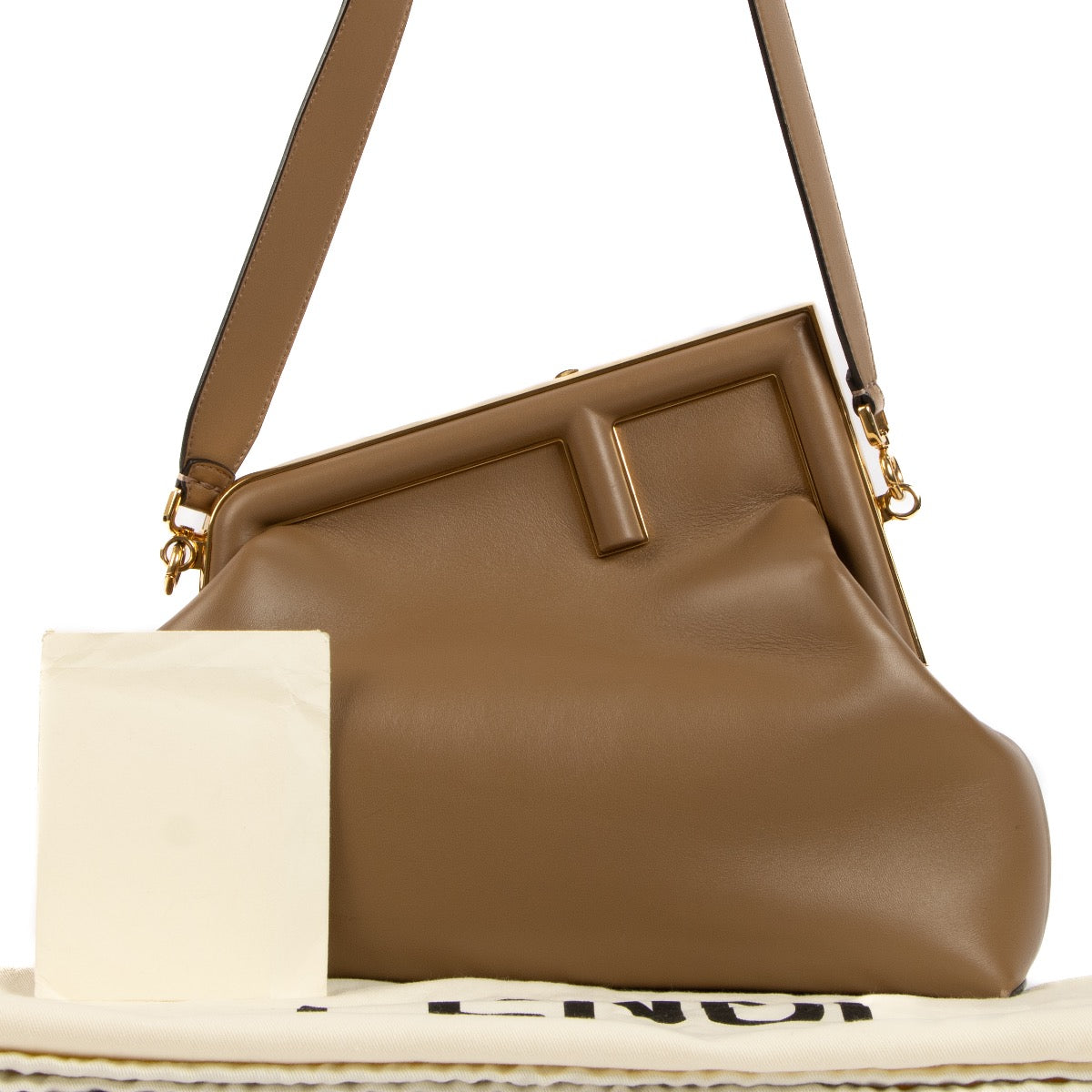 Fendi Brown Nappa First Medium Bag