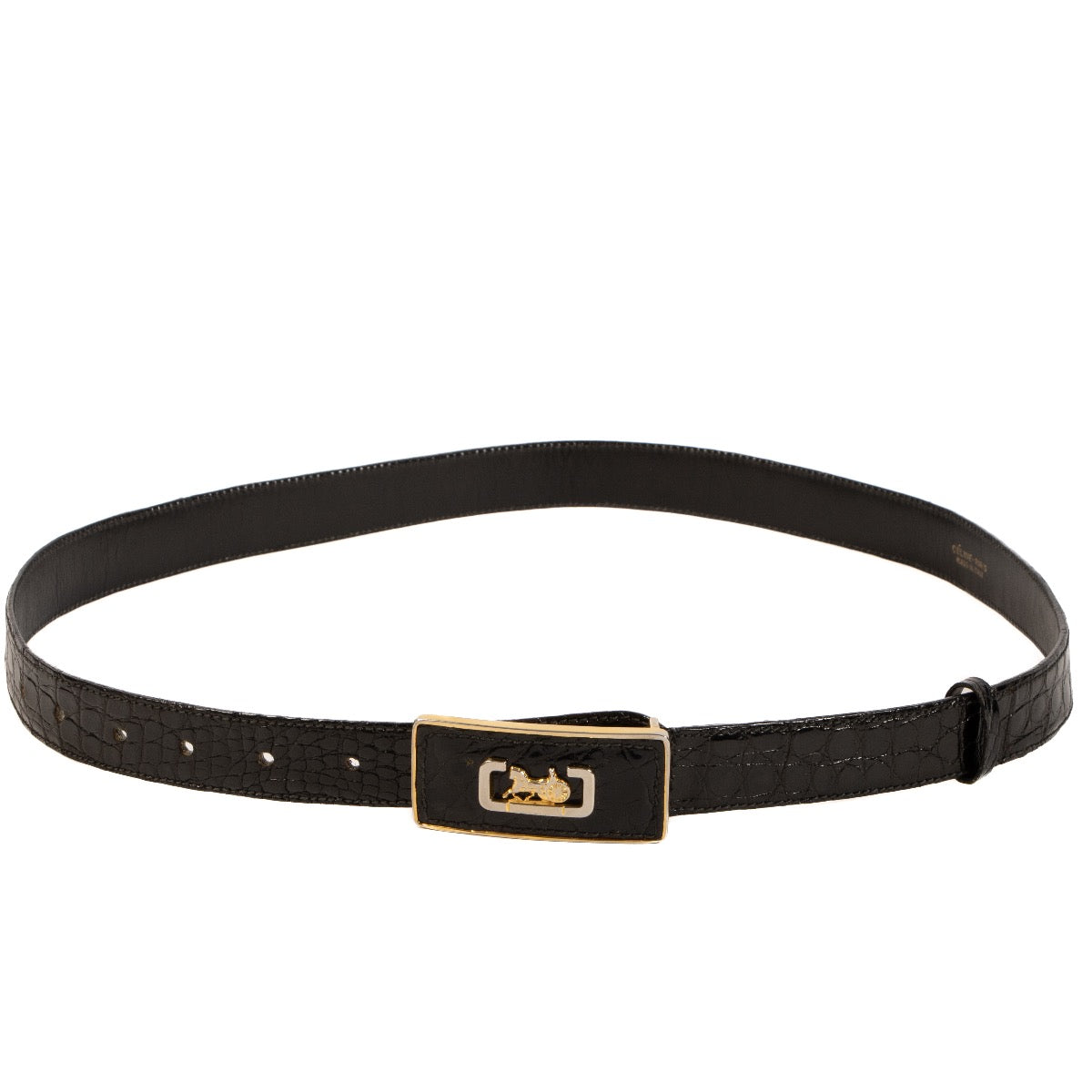 Shop 100% authentic second-hand Céline Black Vintage Alligator Belt on Labellov.com