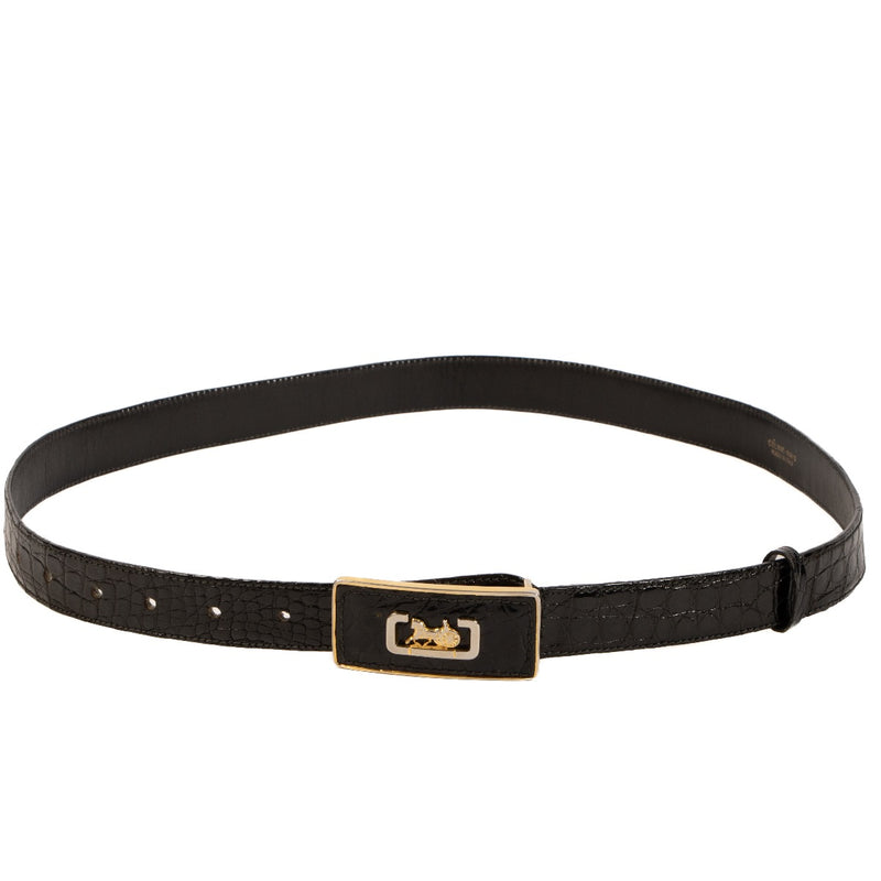 Shop 100% authentic second-hand Céline Black Vintage Alligator Belt on Labellov.com