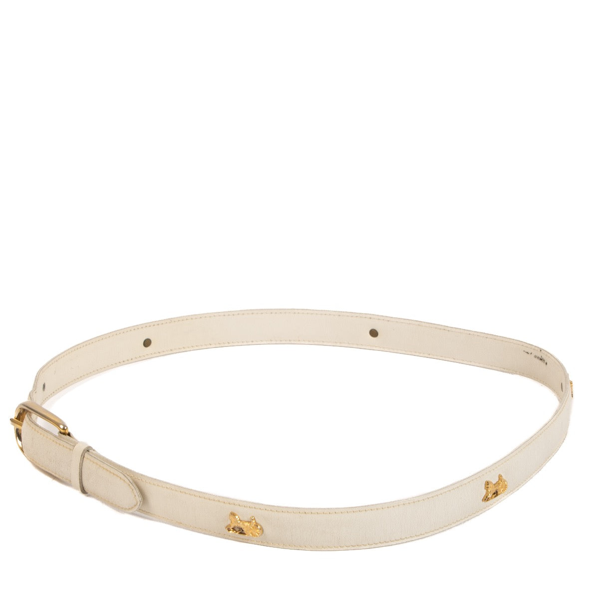 Shop 100% authentic second-hand Céline White Vintage Carriage Belt on Labellov.com