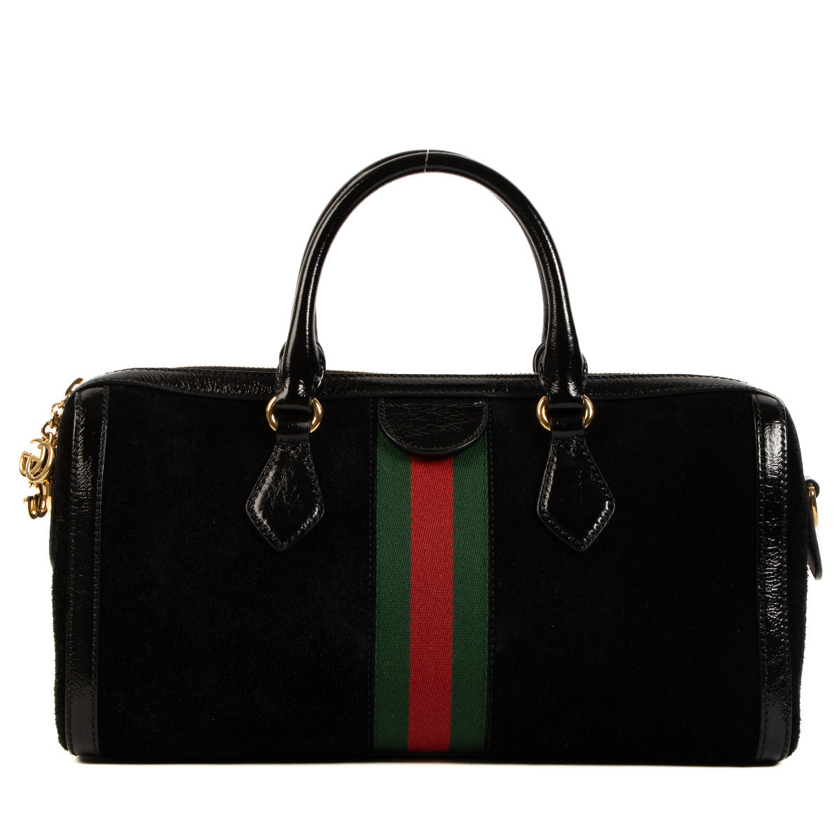 Sac Boston Gucci Ophidia petit en suède noir