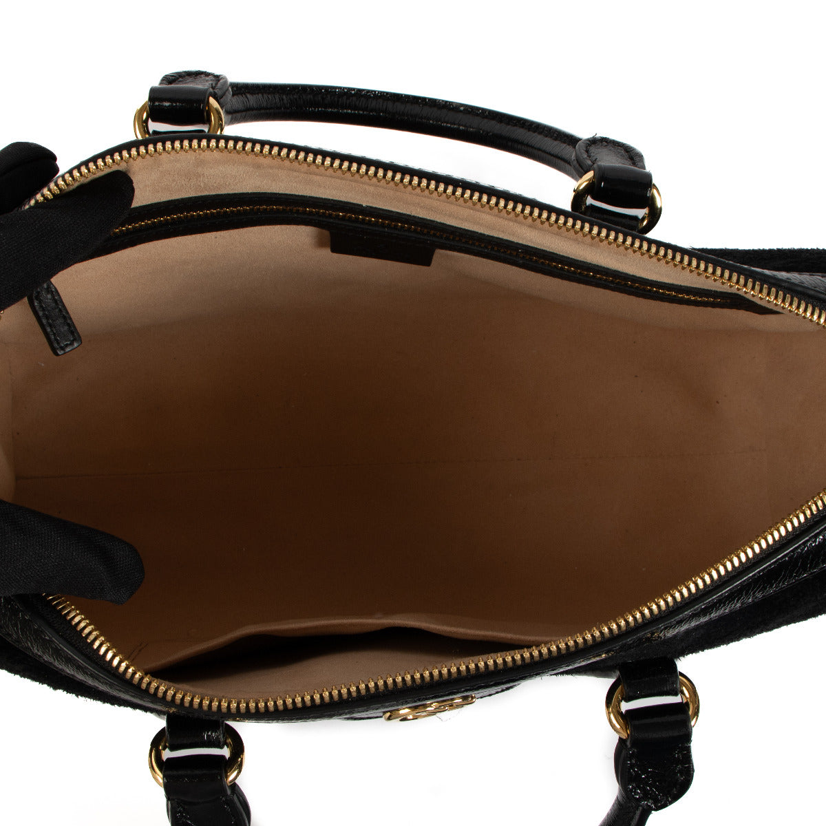 Sac Boston Gucci Ophidia petit en suède noir