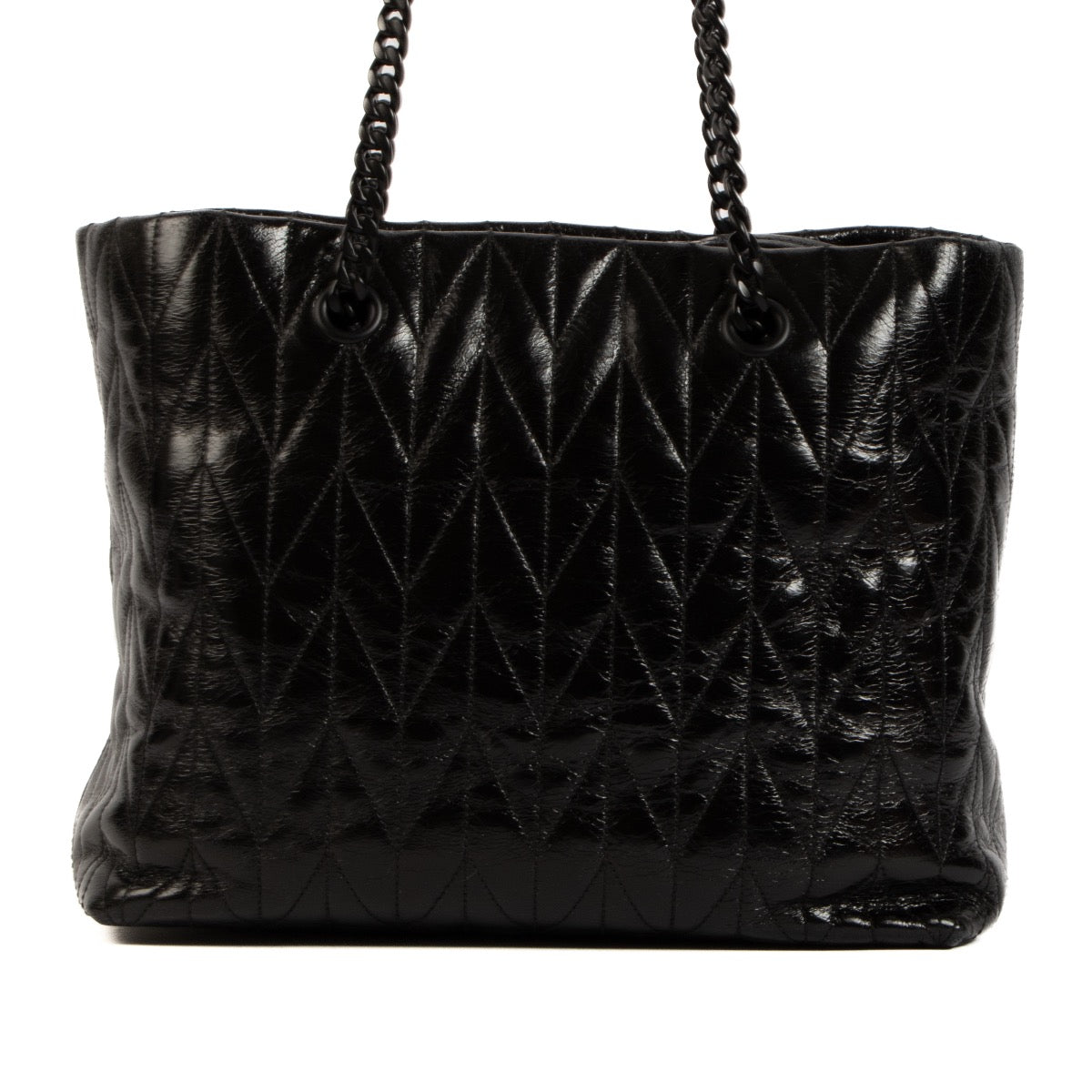 Shop 100% authentic second-hand Miu Miu Black Matelassé Leather Tote Bag on Labellov.com