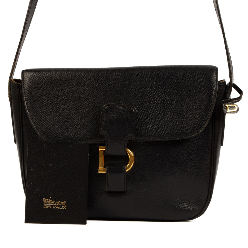Shop 100% authentic second-hand Delvaux Black Leather Crossbody Bag on Labellov.com