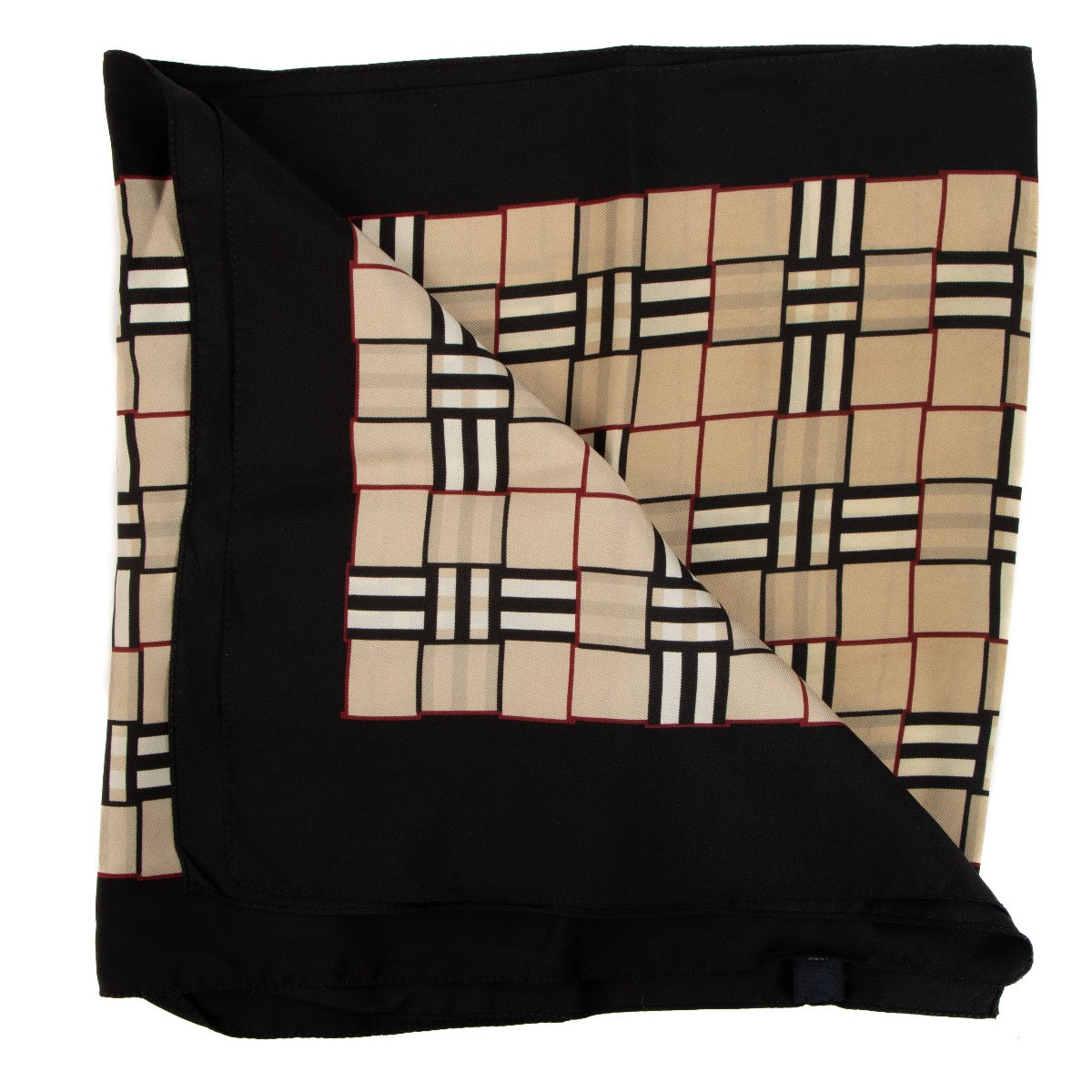 Burberry Check Print Silk Scarf