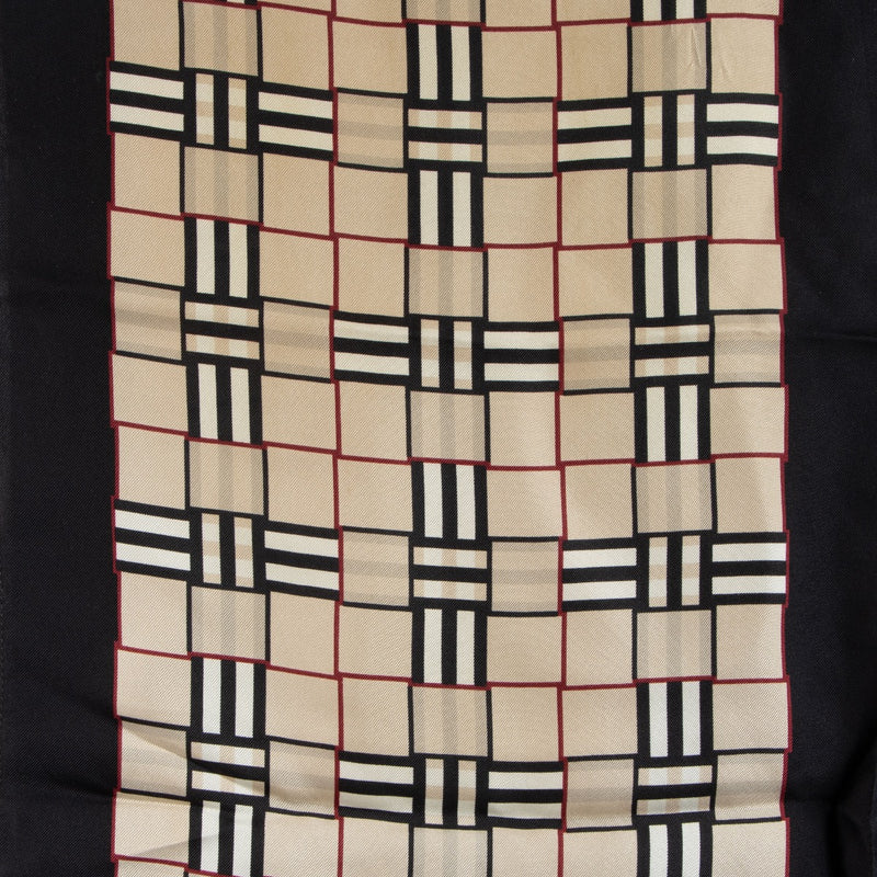 Burberry Check Print Silk Scarf