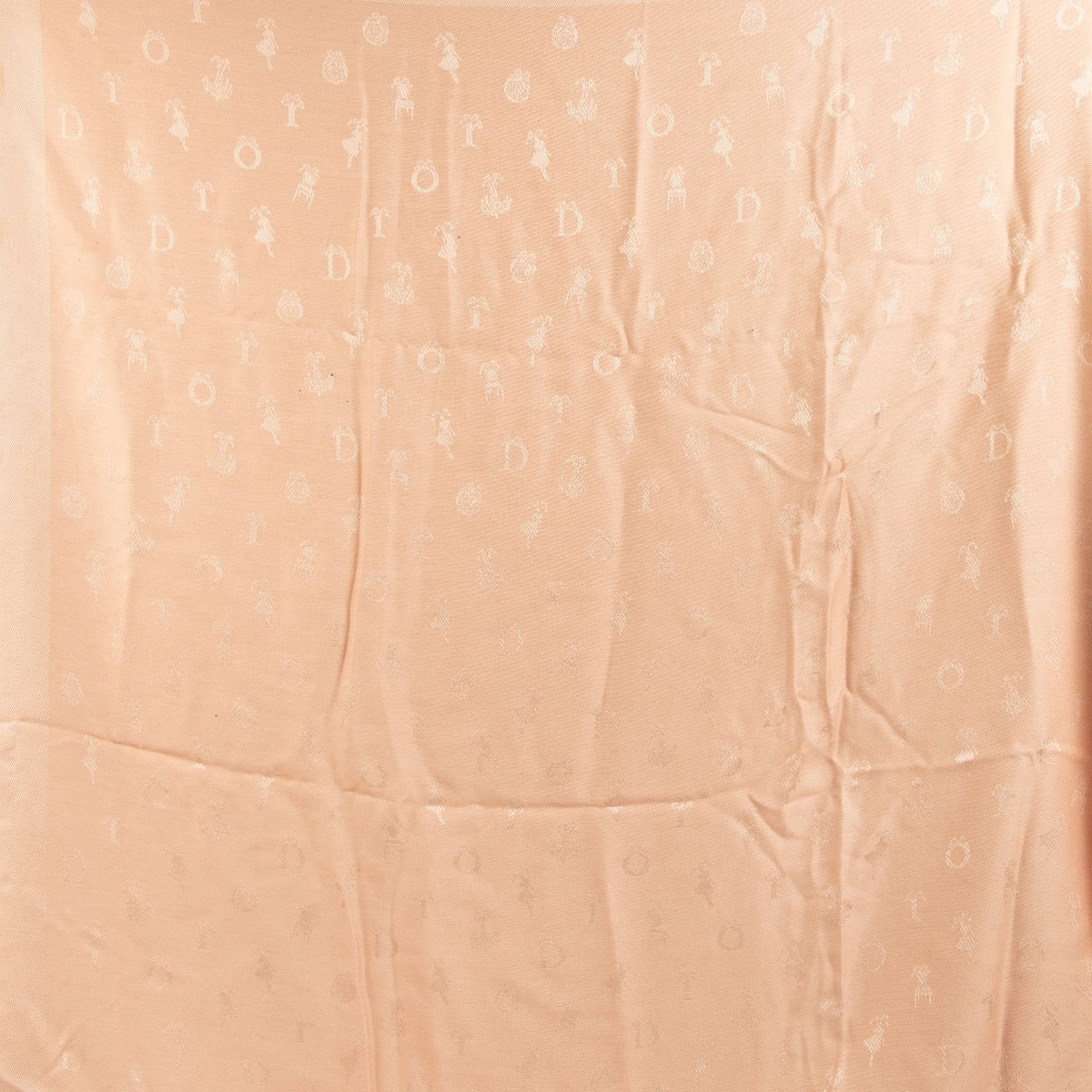 Dior Light Peach Logo Jacquard Shawl