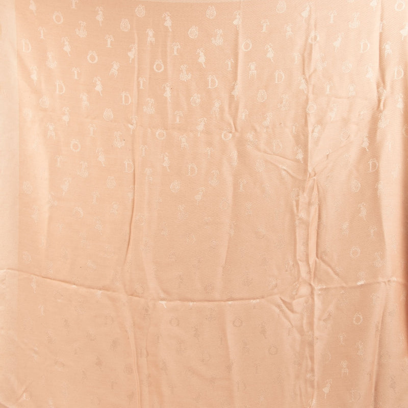 Dior Light Peach Logo Jacquard Shawl