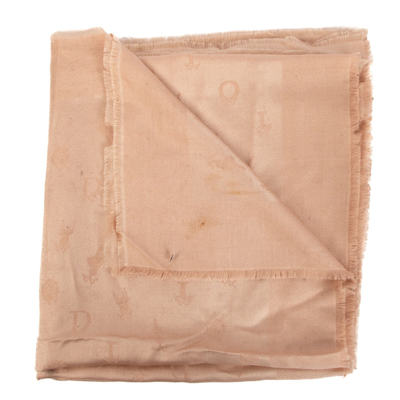 Dior Light Peach Logo Jacquard Shawl
