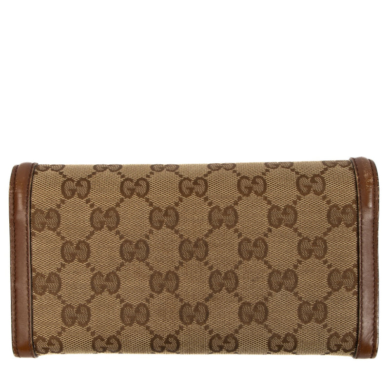Shop safe online at Labellov in Antwerp, Brussels and Knokke this 100% authentic second hand Gucci Monogram Canvas Long Wallet