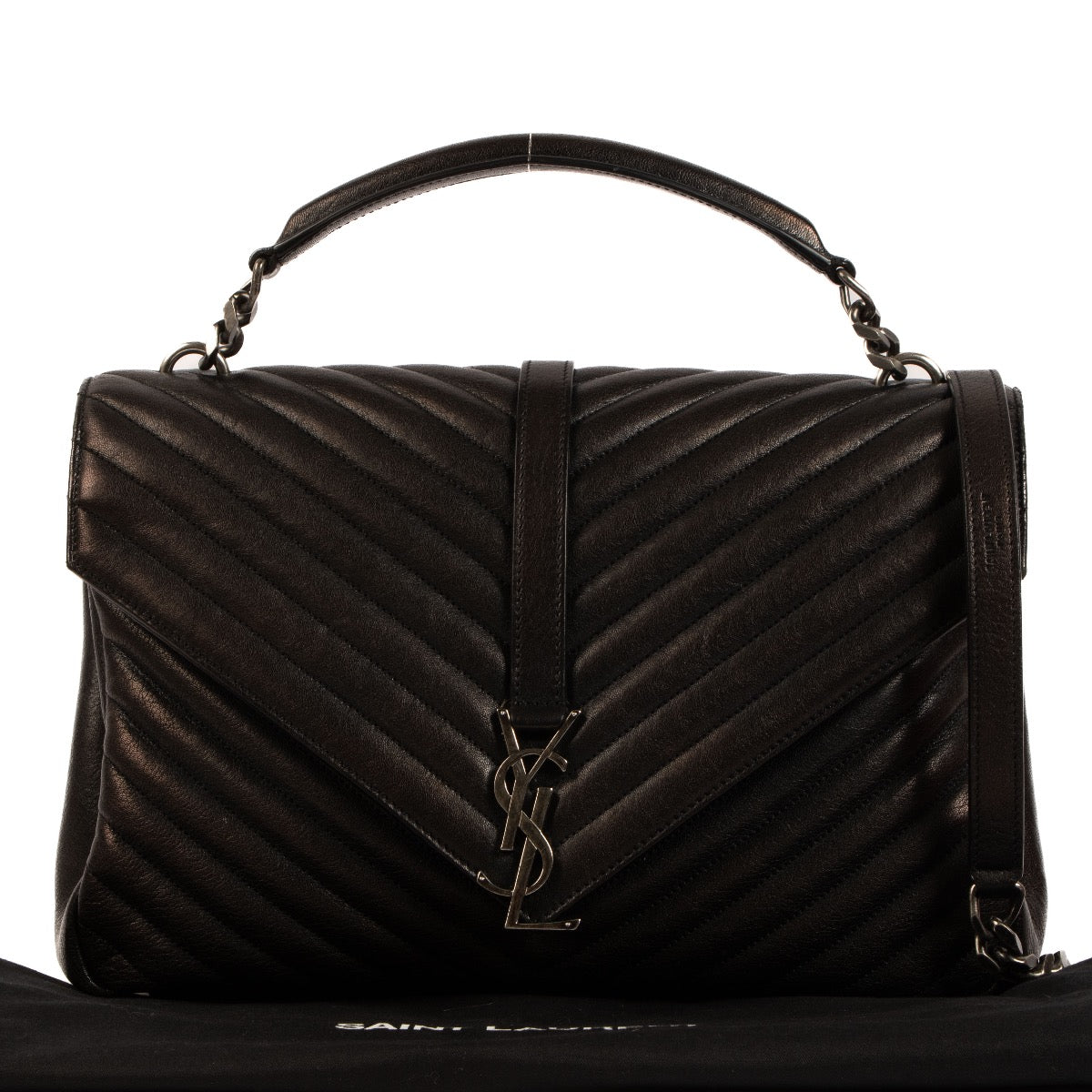 Shop 100% authentic second-hand Saint Laurent Black Large College Bag on Labellov.com