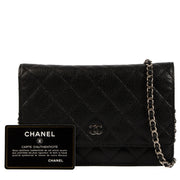 Chanel Black Caviar Leather Wallet On Chain PHW