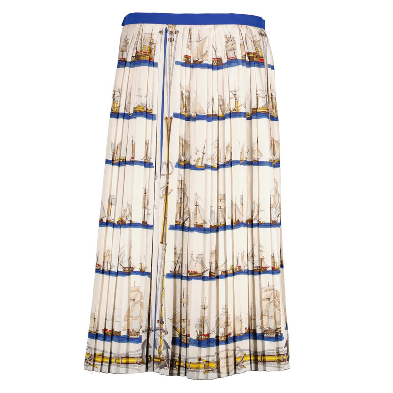 Shop 100% authentic second-hand Hermès Navires d'Europe A Voiles Mixtes Et A Vapeur 100% Silk Skirt FR42 on Labellov.com