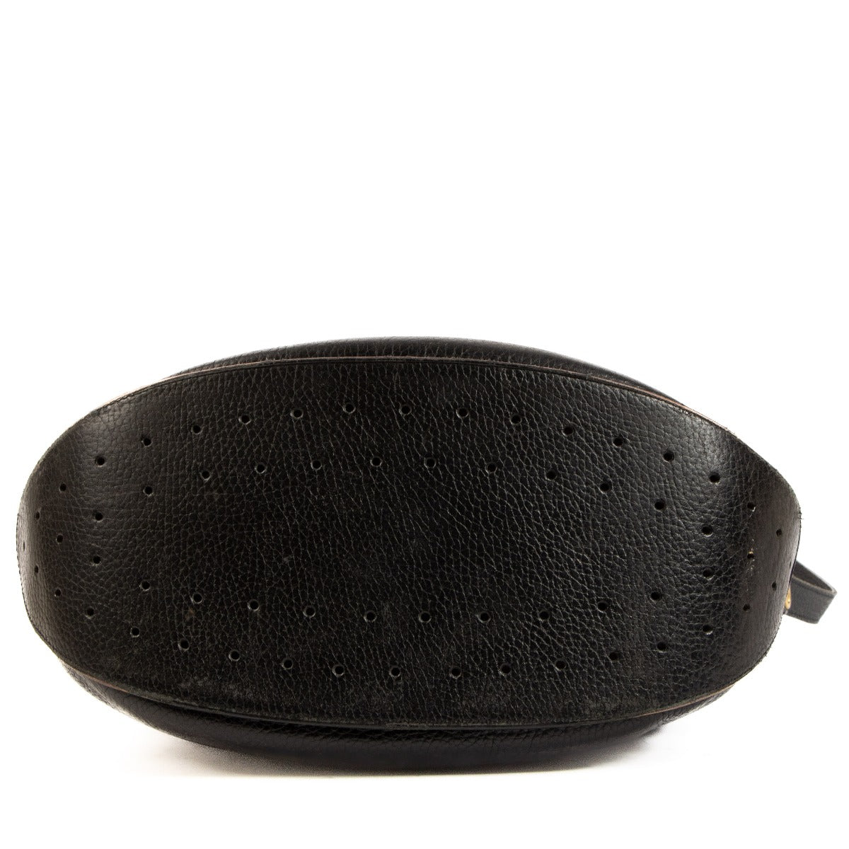 Sac bandoulière Delvaux vintage en cuir noir avec épingle