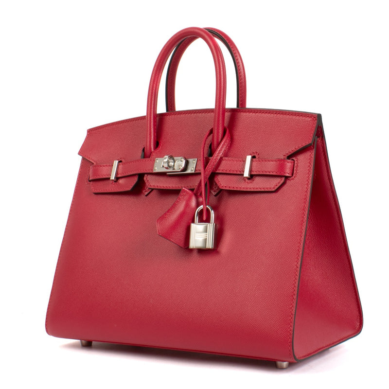 Authentic second hand brand new Hermès Birkin 25 Framboise Madam PHW on www.labellov.com
