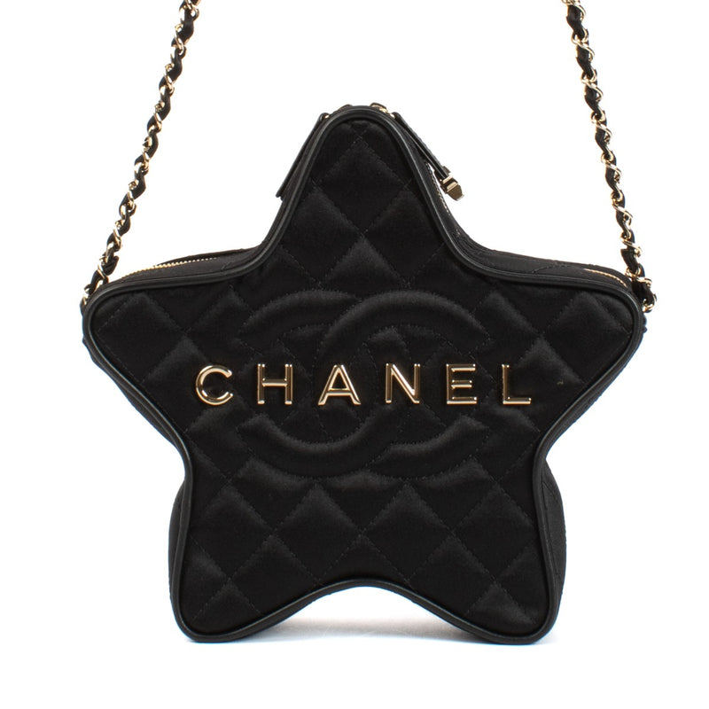 Chanel 24C Black Satin Star Bag