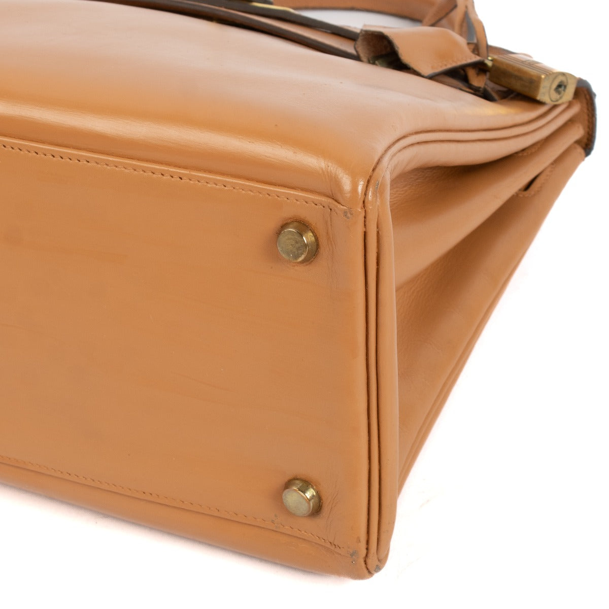 Hermès Vintage Kelly 28 Beige Box GHW