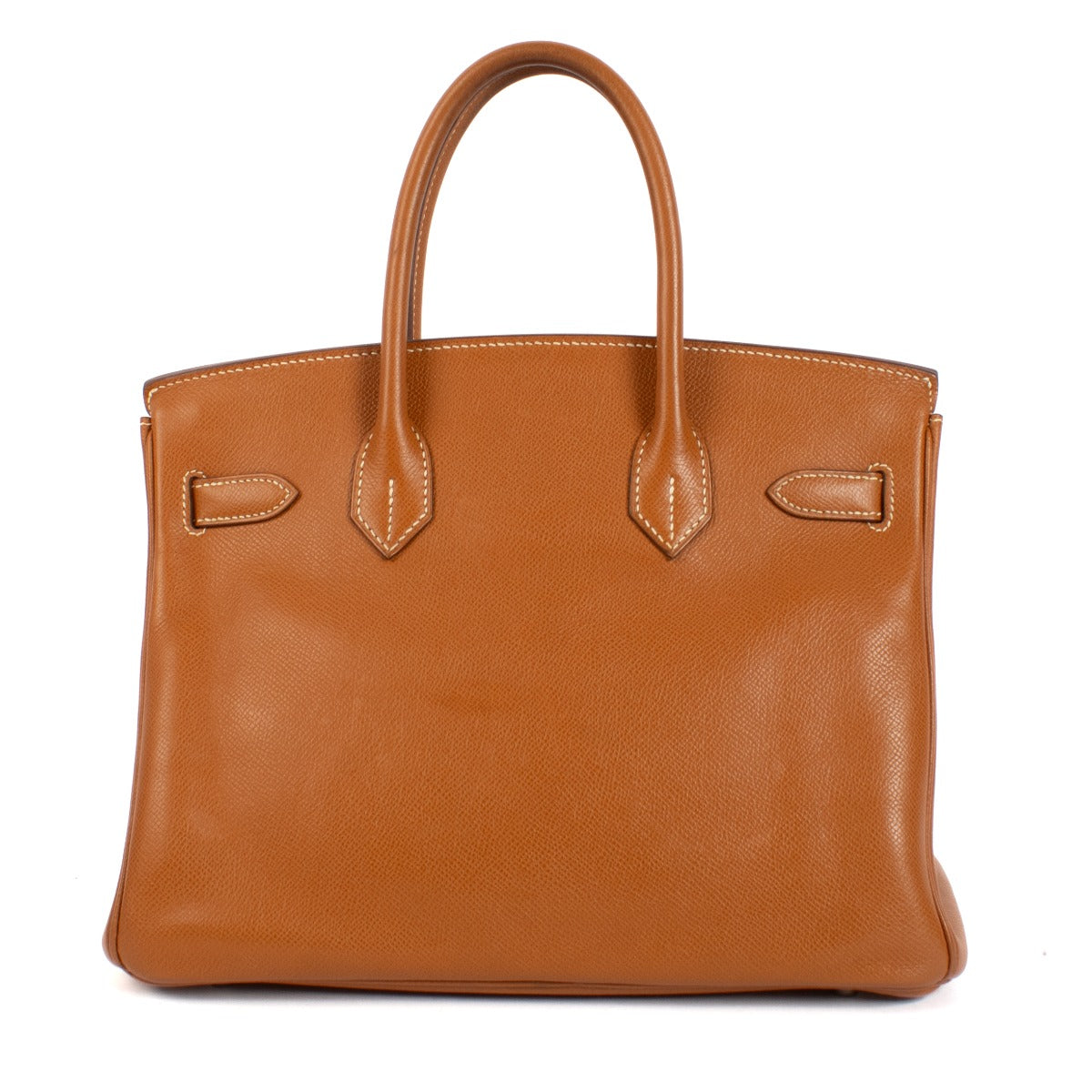 Authentic second hand vintage Hermès 2007 Birkin Retourne 30 Gold Epsom GHW on www.labellov.com