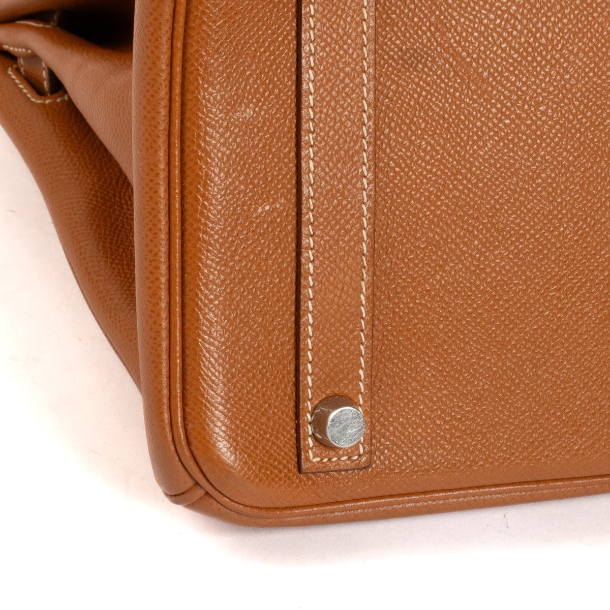 Authentic second hand vintage Hermès 2007 Birkin Retourne 30 Gold Epsom GHW on www.labellov.com