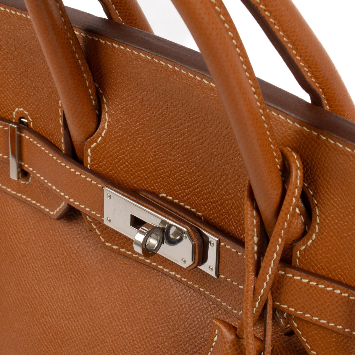 Authentic second hand vintage Hermès 2007 Birkin Retourne 30 Gold Epsom GHW on www.labellov.com