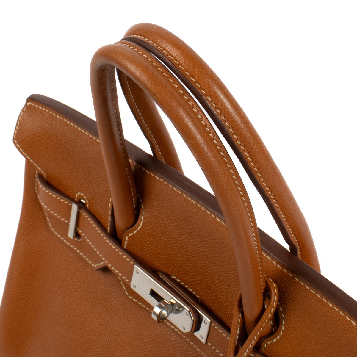 Authentic second hand vintage Hermès 2007 Birkin Retourne 30 Gold Epsom GHW on www.labellov.com