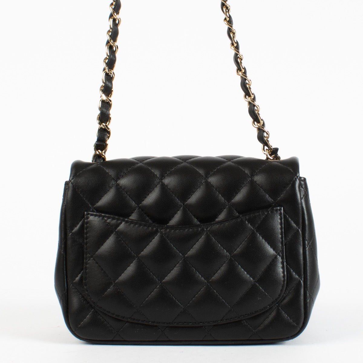 Authentic Second Hand Chanel Black Mini Square Classic flap bag on Labellov.com