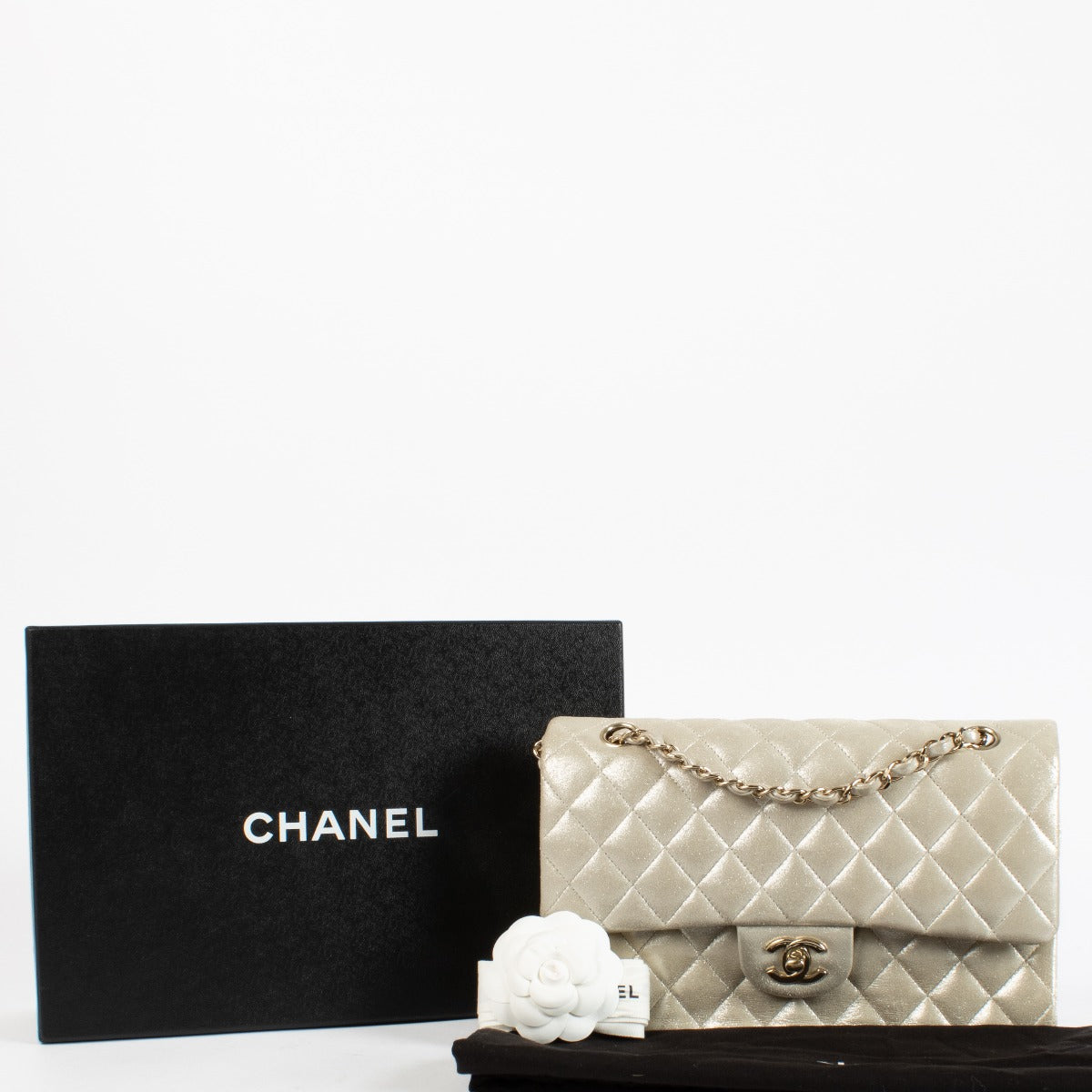 Authentic second-hand Chanel Gold Medium Classic 11.12 Bag on labellov.com