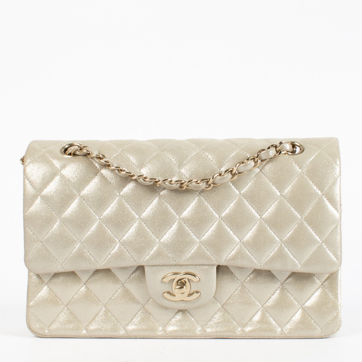 Authentic second-hand Chanel Gold Medium Classic 11.12 Bag on labellov.com