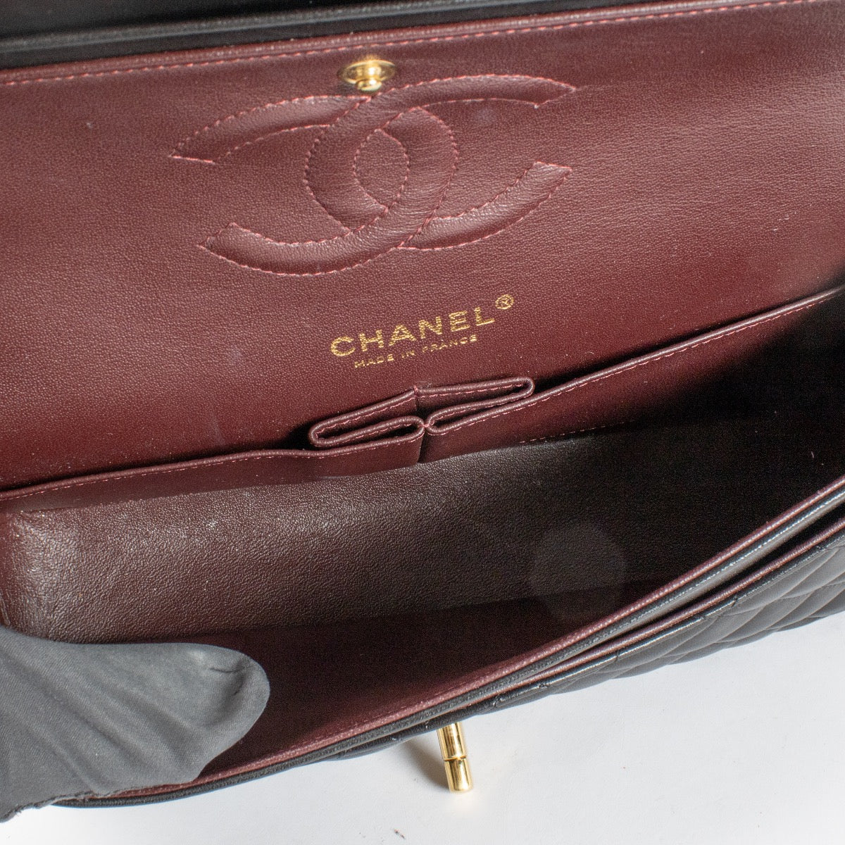 authentic preloved Chanel Black Medium Classic 11.12 Handbag on Labellov.com