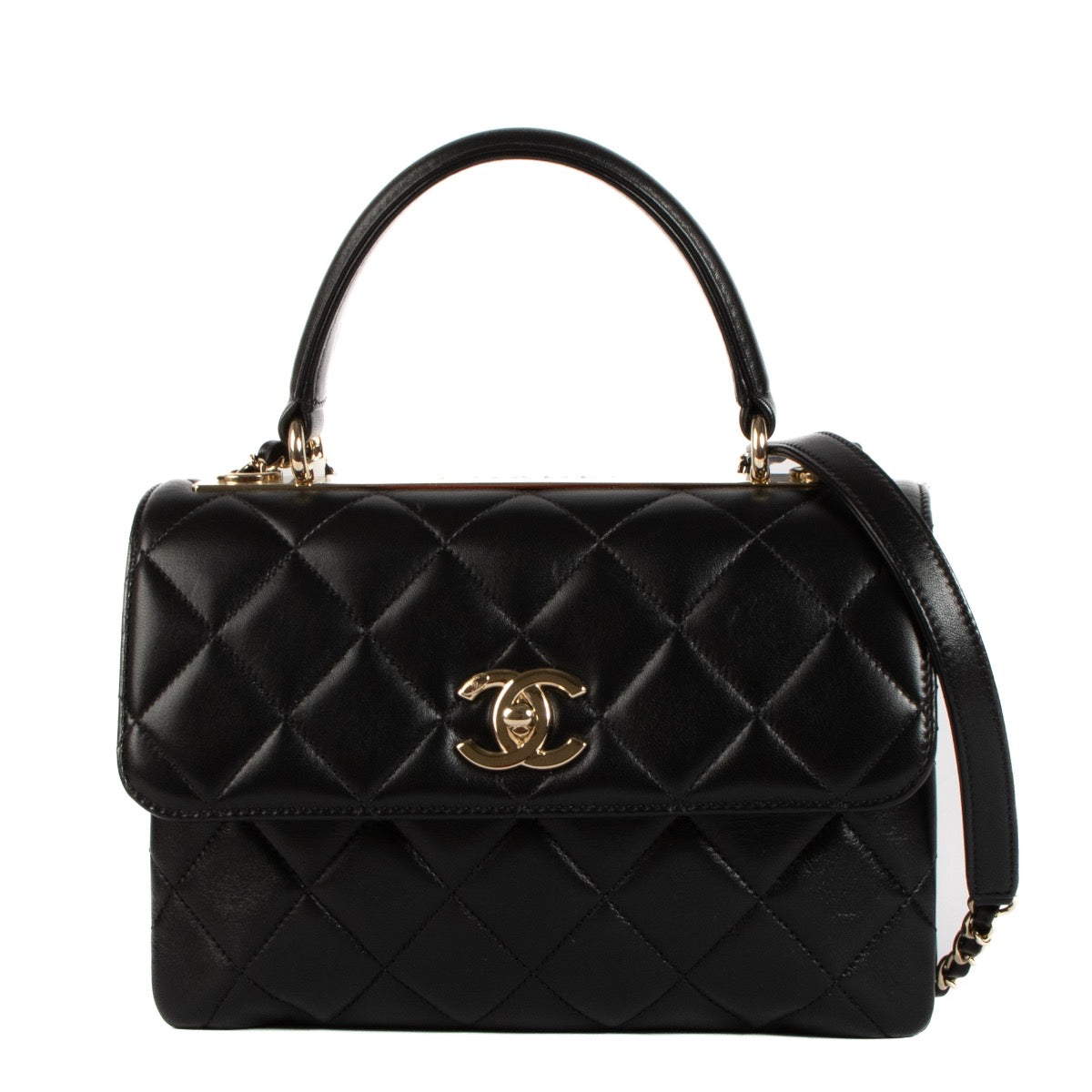 shop 100% authentic second hand Chanel Black Lambskin Small Trendy CC Bag on Labellov.com